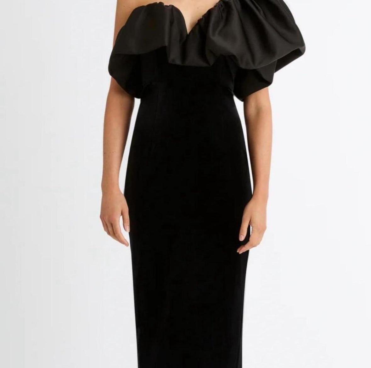SHEIKE- One Shoulder Dress- Black- Size 14 – The Hire Edit