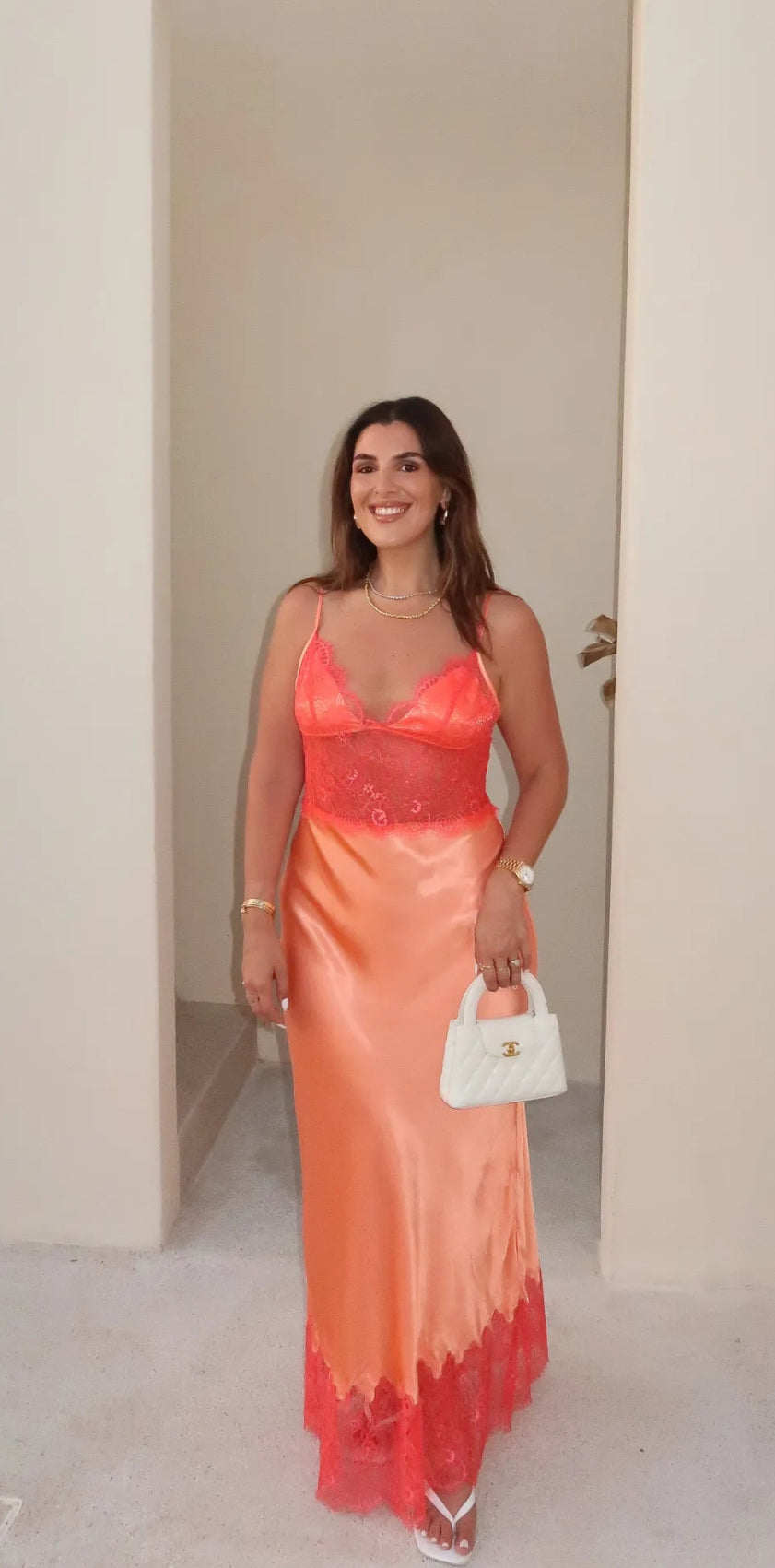 Sneaky Link-Lilah Maxi Dress – Orange- Size Medium