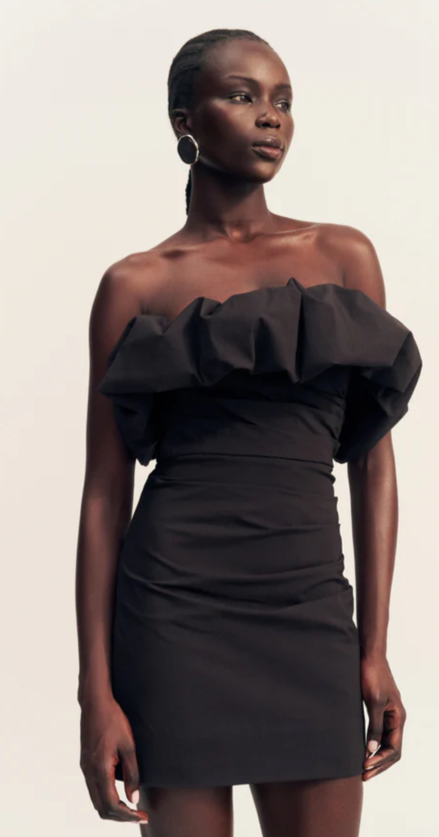 Shona Joy- Campbel- Strapless Bubble Mini Dress- Black Size 6