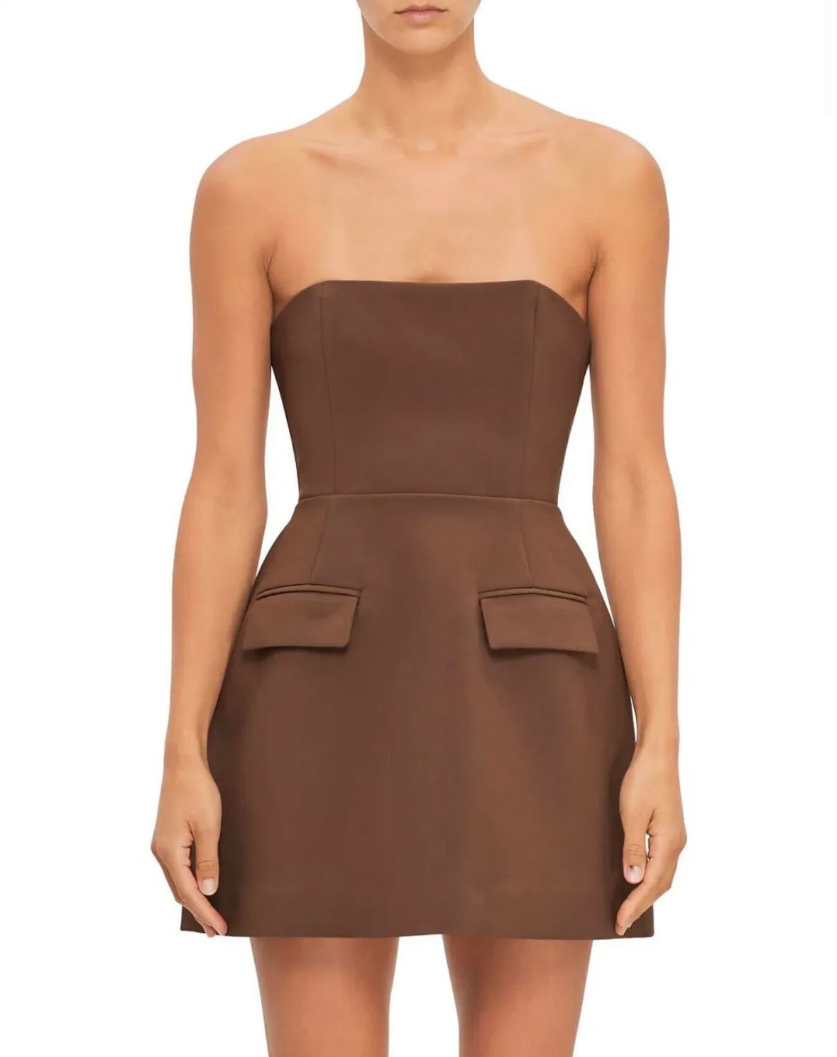 Odd Muse – The Ultimate Muse Strapless Dress- Chocolate- Size L