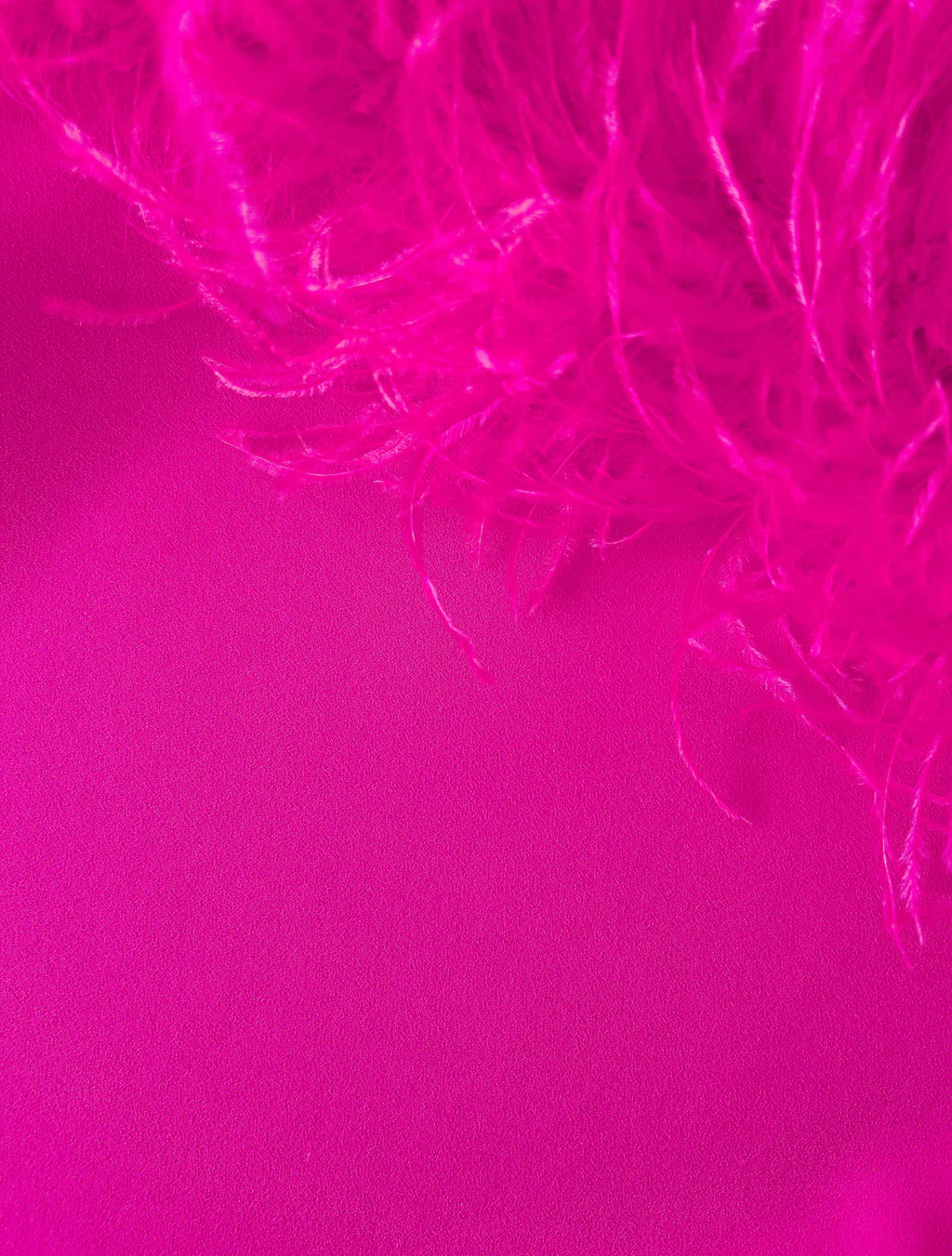 Ilkyaz Ozel - Feathered Strapless Midi - Hot Pink- Size Small