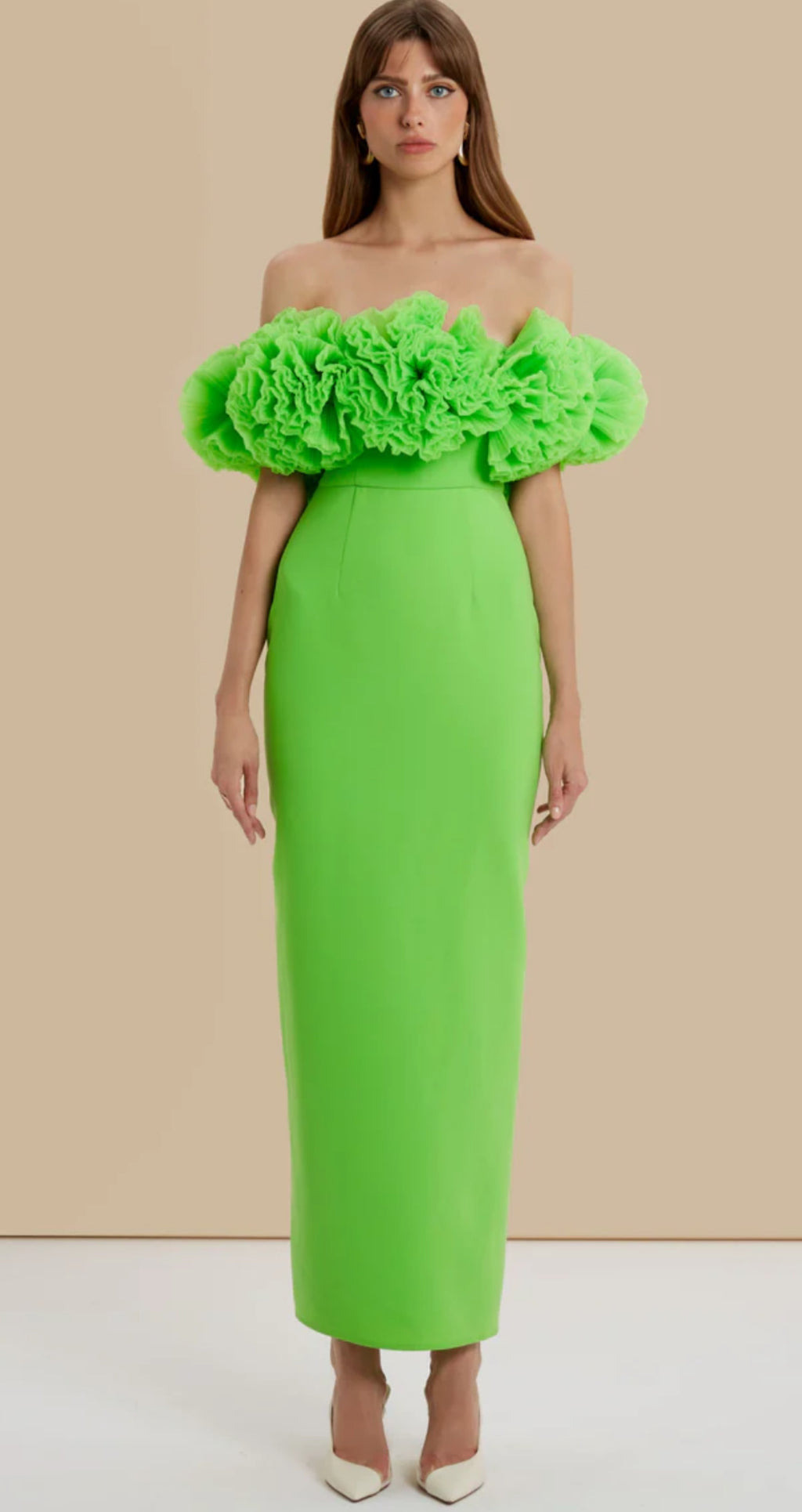 Sonya Moda- Sorrento Gown- Fluroescente Verde (Green)- Size 10