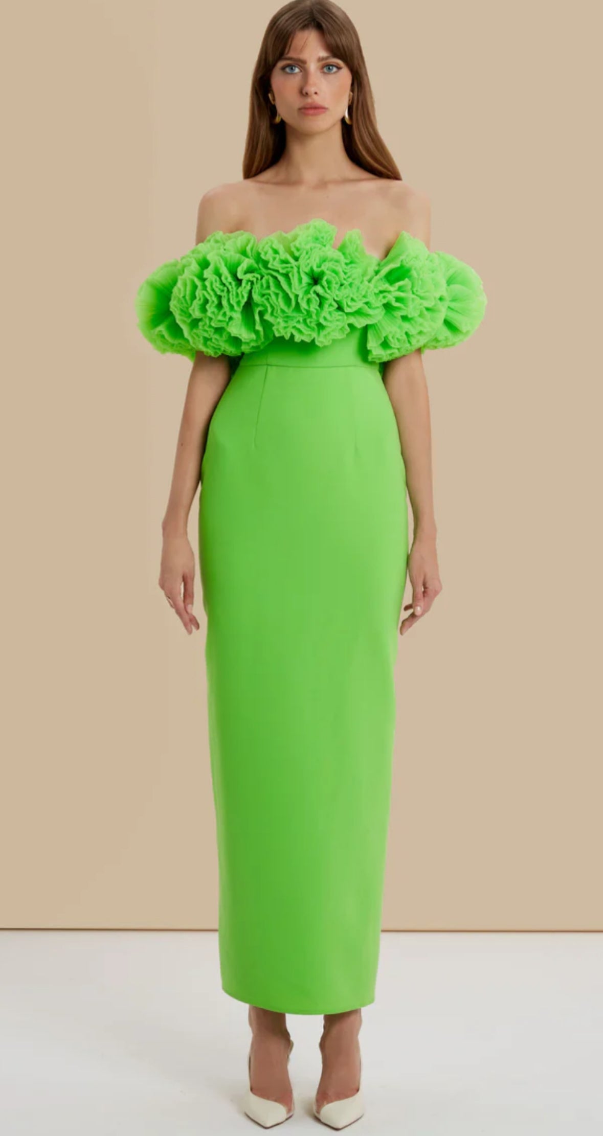 Sonya Moda- Sorrento Gown- Fluroescente Verde (Green)- Size 10