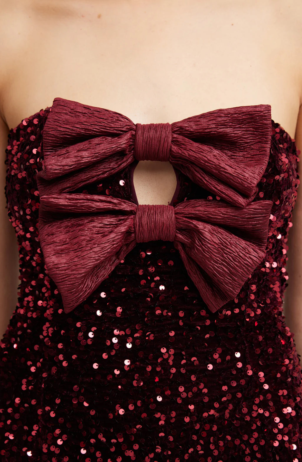 Tojha- Harlynne Dress - Merlot Sequin- Size 14