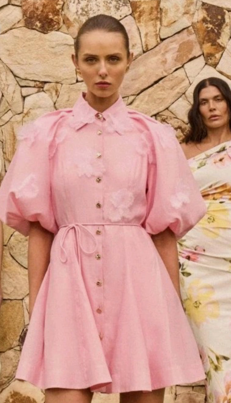 Sheike- Mini Dress- Garden Rose Pink- Size 16