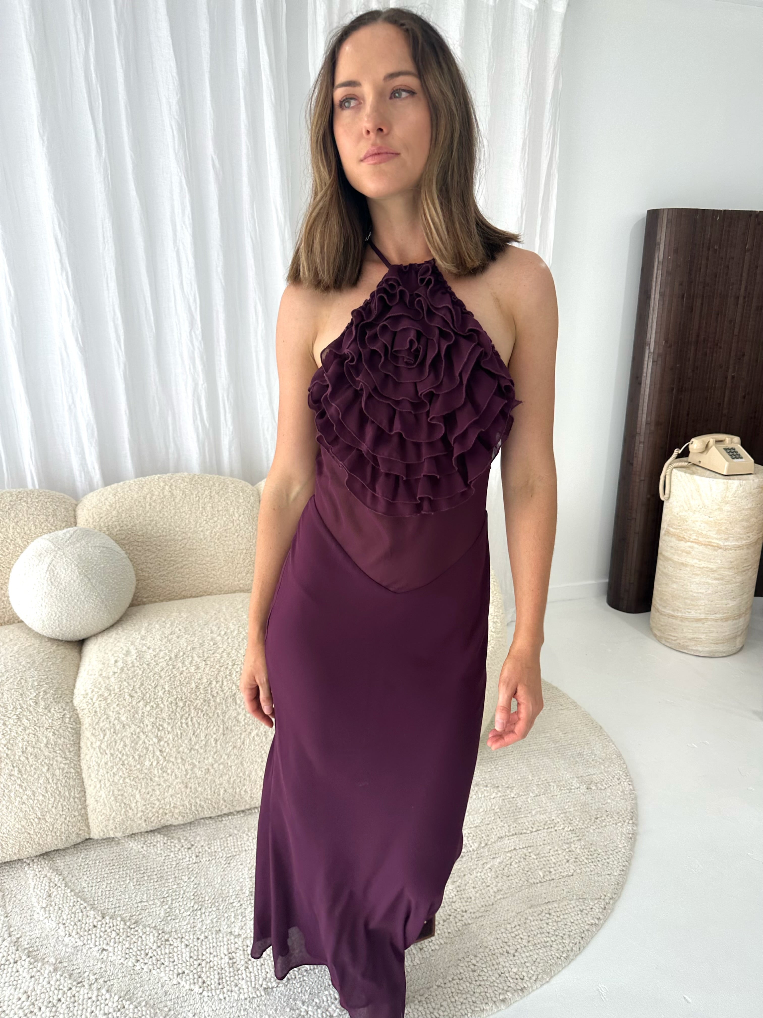 Jagger & Stone- Arabella Maxi Dress- Burgundy- Size Small