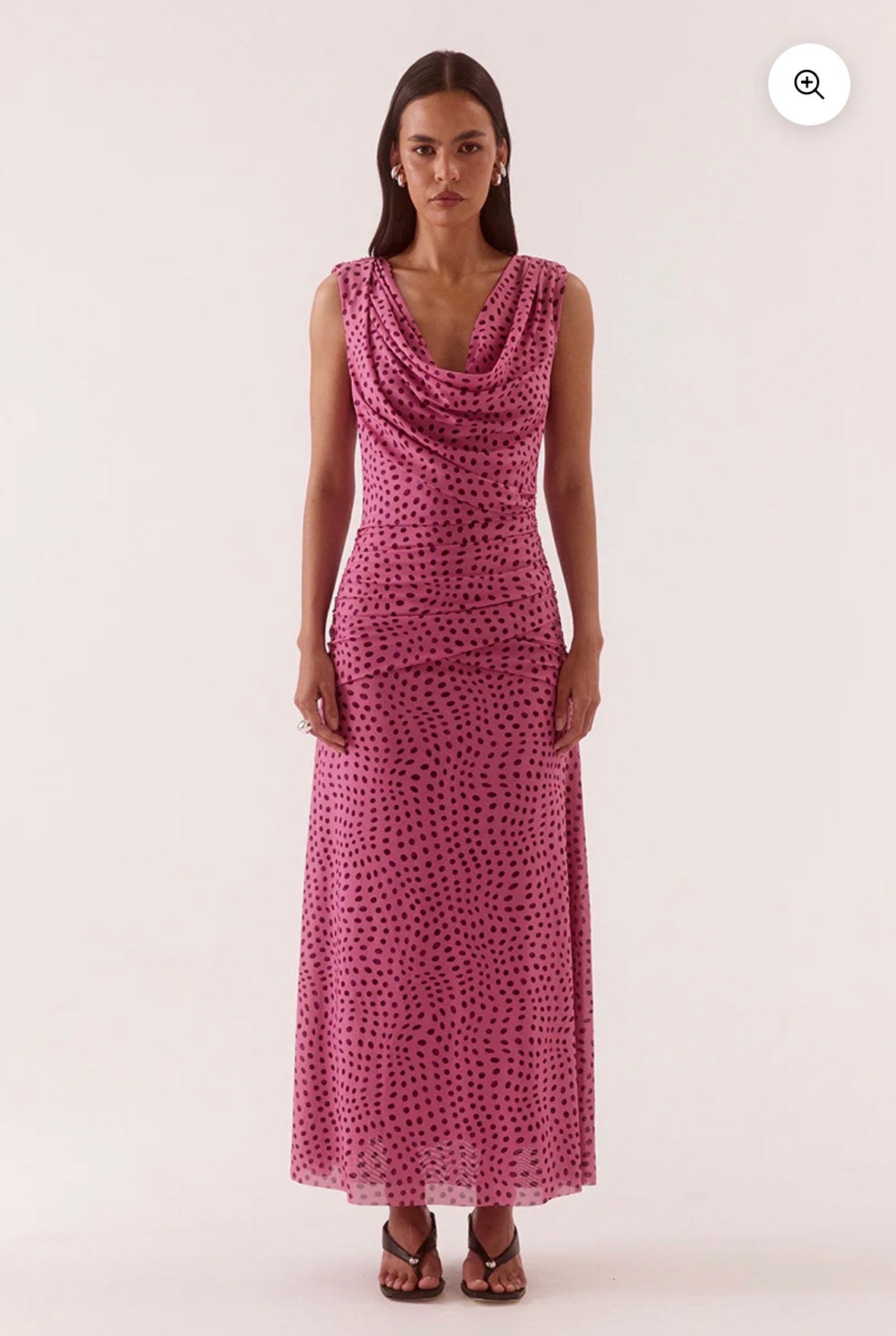 Sovere– Zuri Maxi Dress- Mauve Spot- Size 8