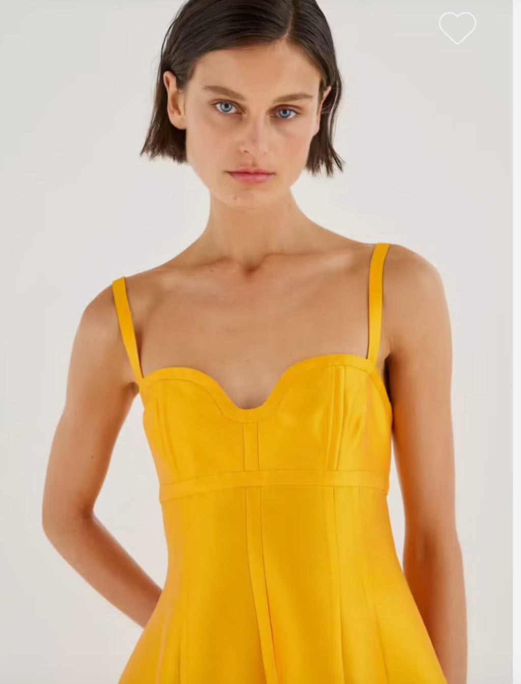 Oroton - Silk Blend Midi Dress- Marigold- Size 8