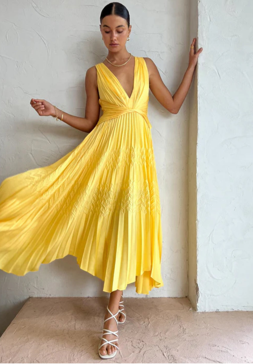 Acler- Bettencourt Dress- Sunshine- Size 6