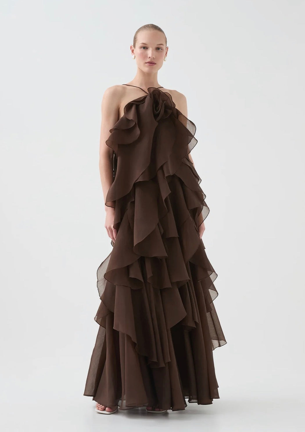 AJE- Pandorea Layered Maxi Dress- Carob- Size 8