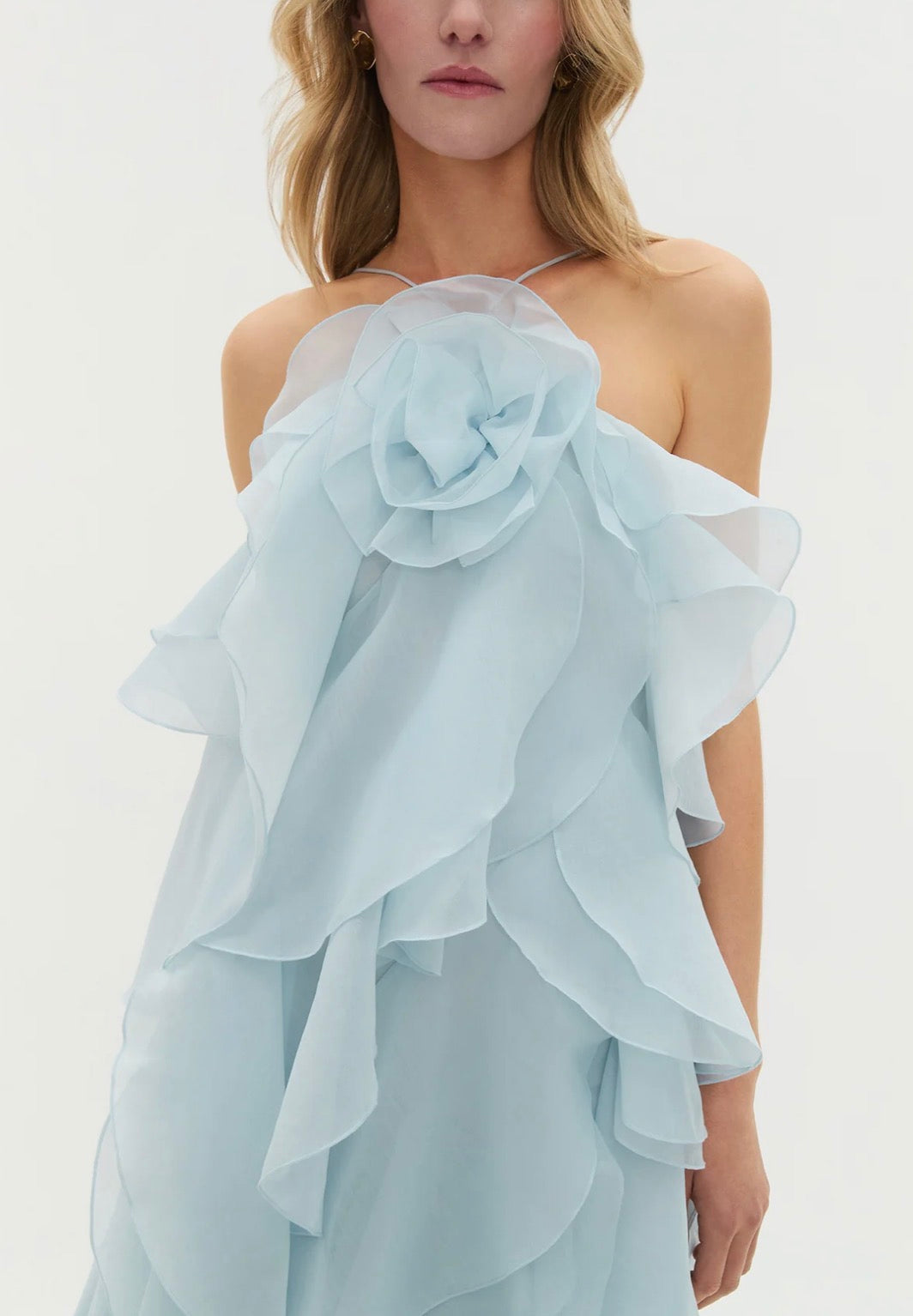 AJE Pandorea Layered Maxi Dress – Silver Blue- size 12