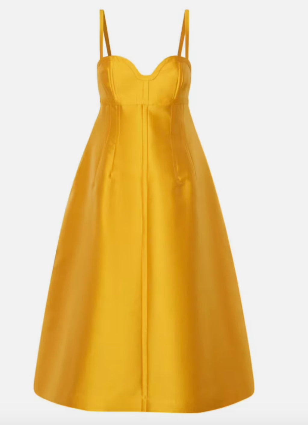 Oroton - Silk Blend Midi Dress- Marigold- Size 8