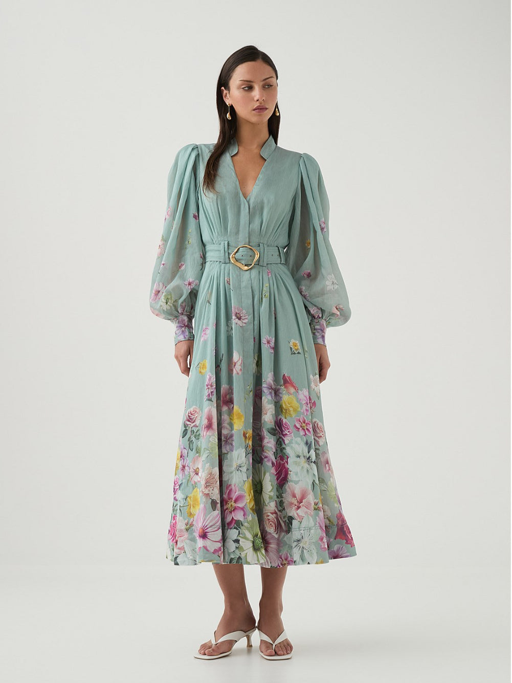 Aje- Fleur Shirtdress- Floral- Size 12