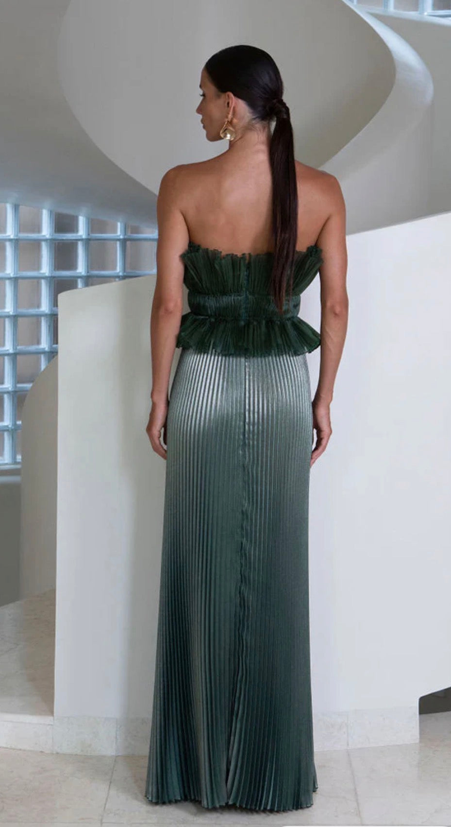 L’IDÉE – Masquerade Gown in Oil Shine- Size 14