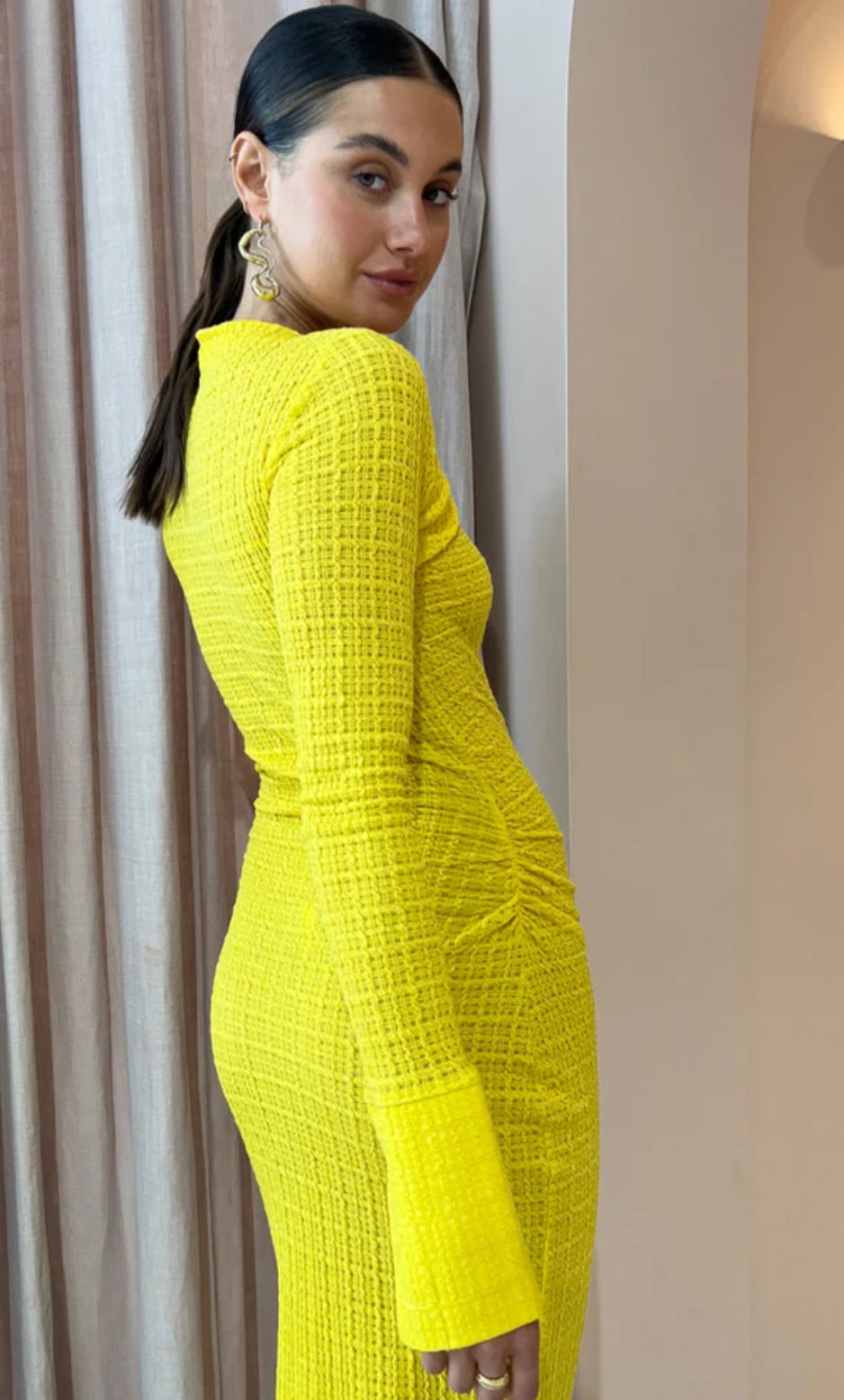 Camilla and Marc- Cypress Midi Dress- Golden Amber- Size 12