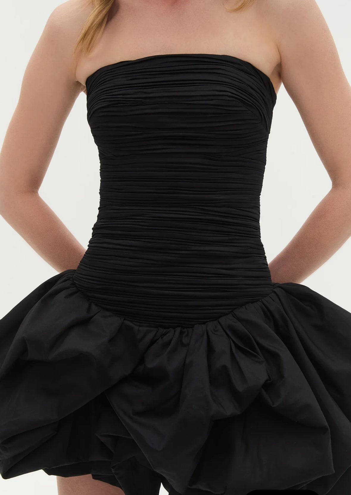 AJE- Violette Bubble Hem Mini Dress- Black- Size 14