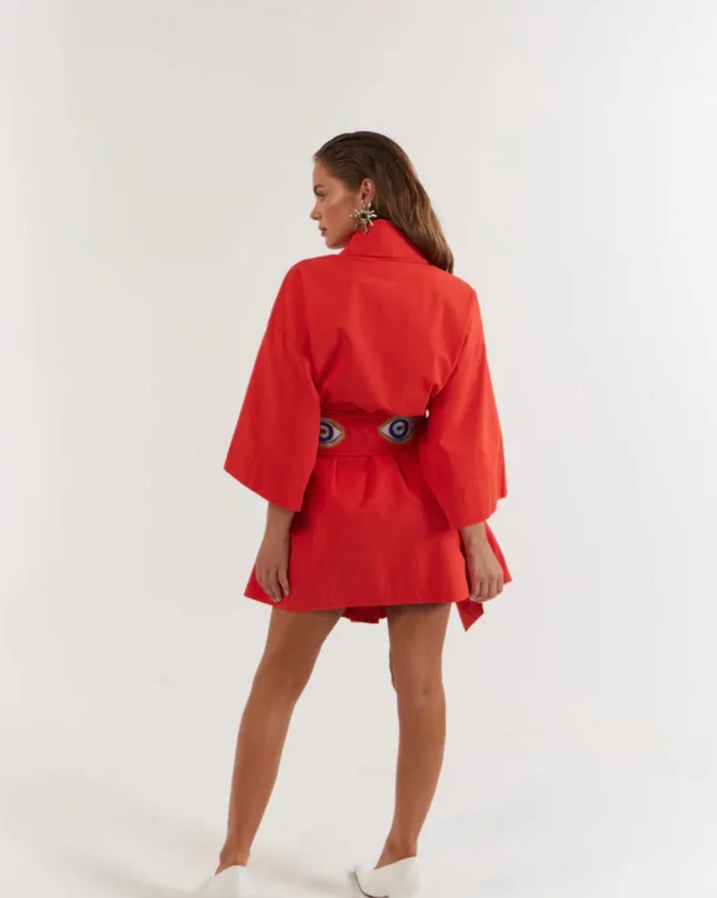 La Boheme- Nirvana Robe Mini Dress- Red- Size S/M