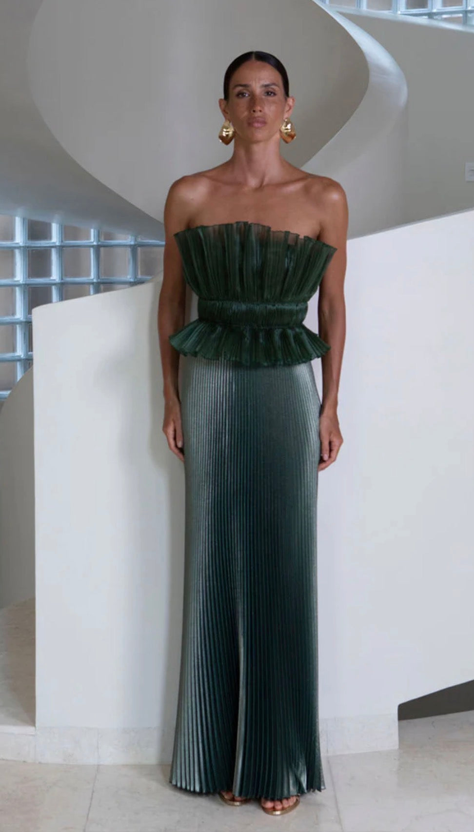 L’IDÉE – Masquerade Gown in Oil Shine- Size 14