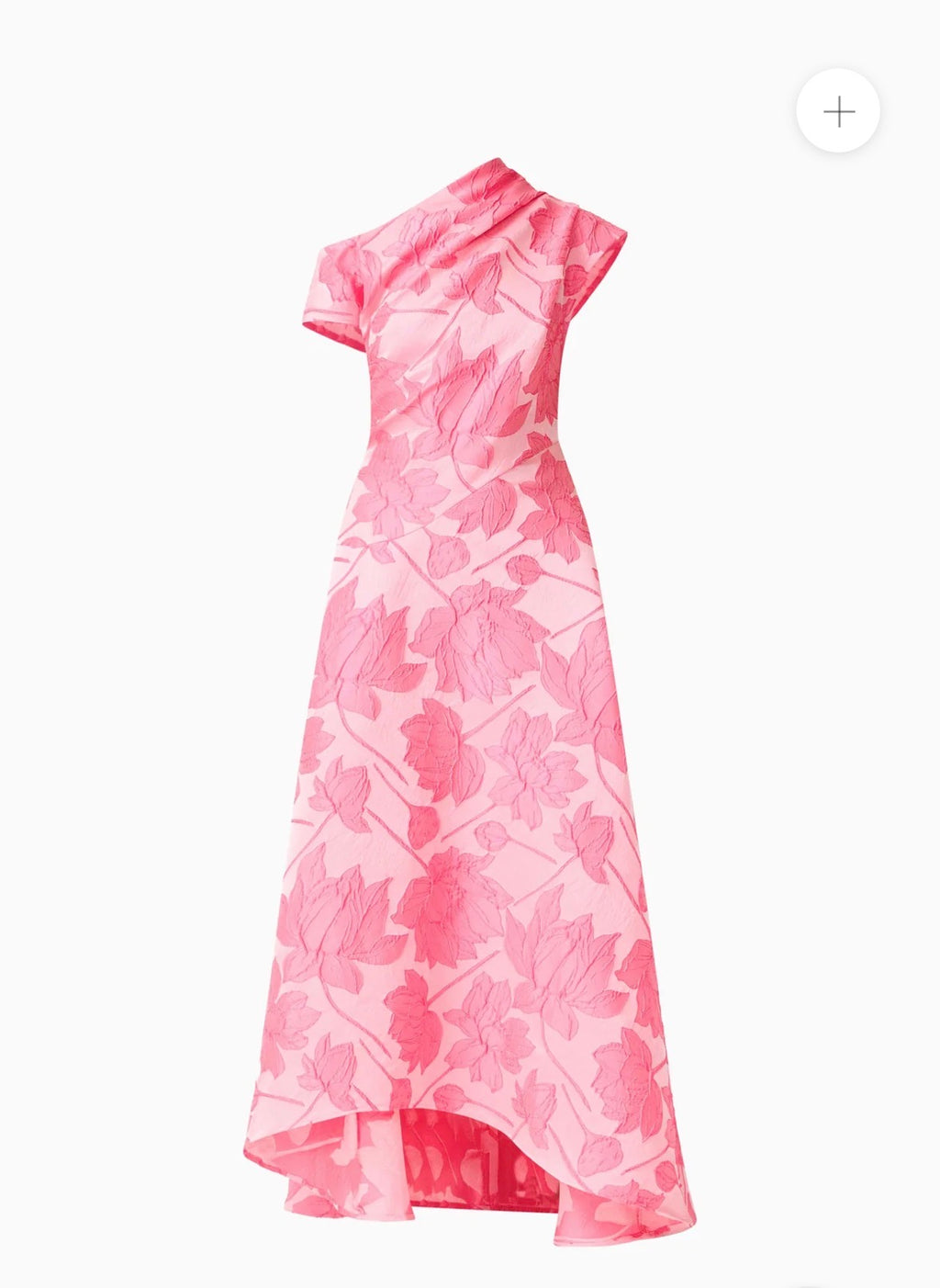 Elliatt – Dionne Asymmetrical Maxi Gown in Pink Floral- Size S