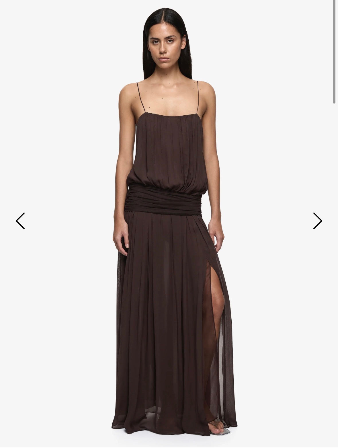 BEC + BRIDGE – Camille Blouson Dress – Dark Chocolate – Size 8