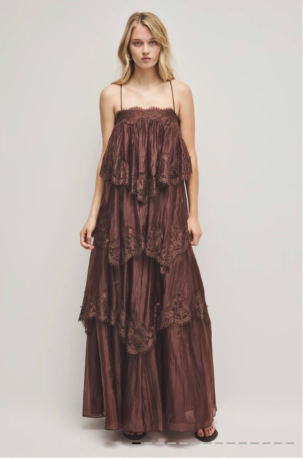 AJE- Ophelia Lace Gown- Chocolate- size 6