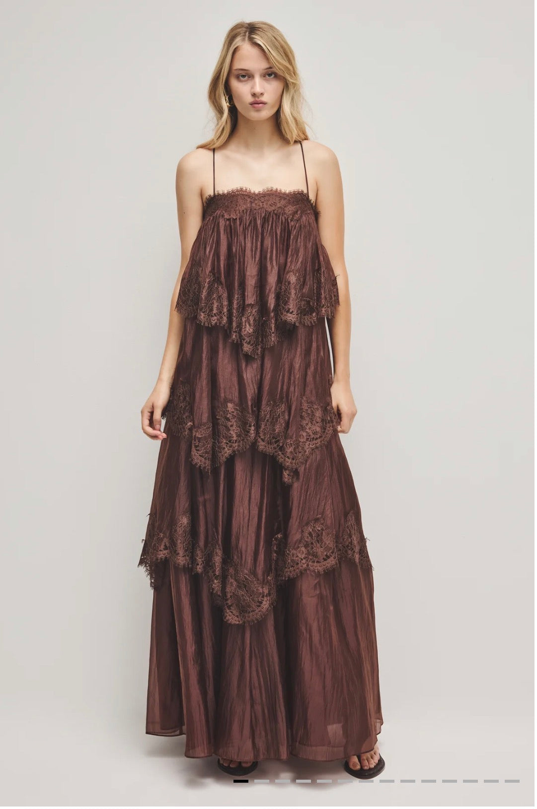 AJE- Ophelia Lace Gown- Chocolate- size 6