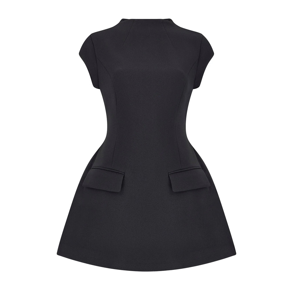 Odd Muse  - The Ultimate Muse Cap Sleeve Mini Dress - Black