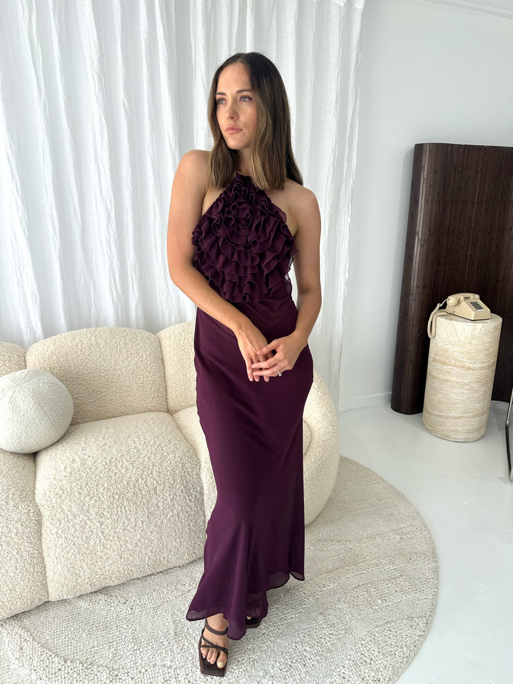 Jagger & Stone- Arabella Maxi Dress- Burgundy- Size Small