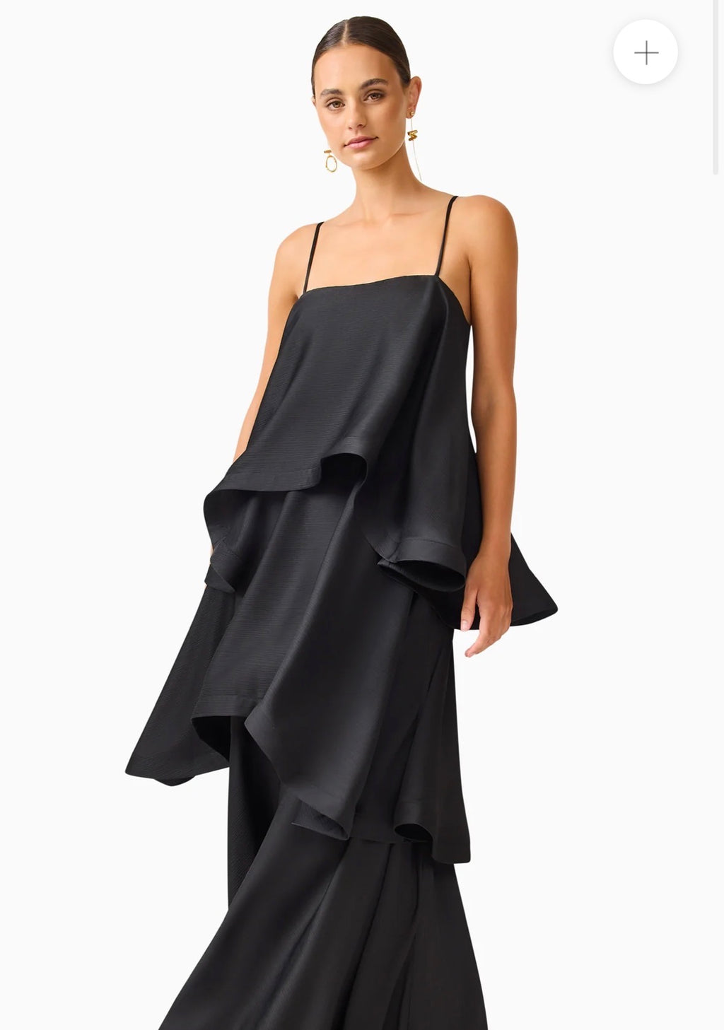 Elliatt– Tilly Tiered Maxi Dress in Black- Size XL