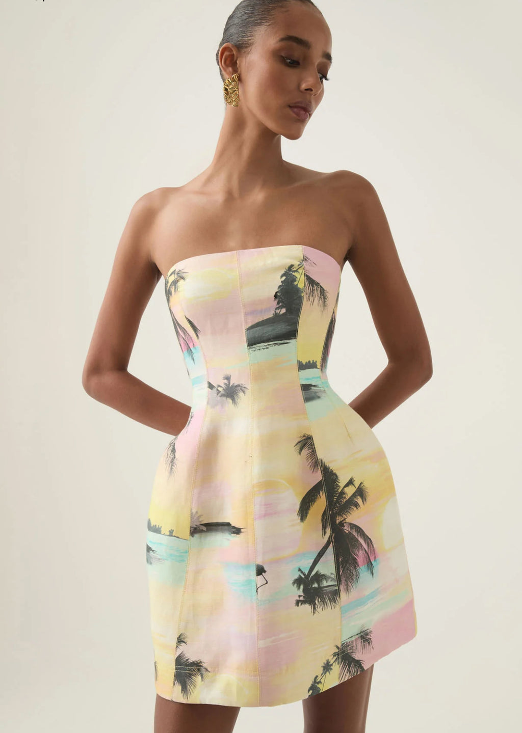 Aje - Baret Strapless - Mini Dress- Size 10