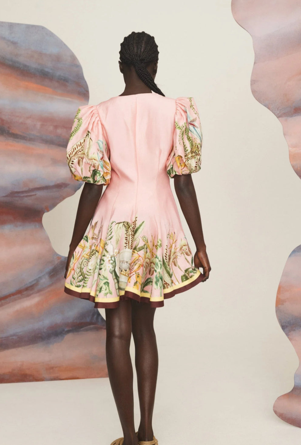 Alemais- Papaya Mini Dress- Blush- Size 10