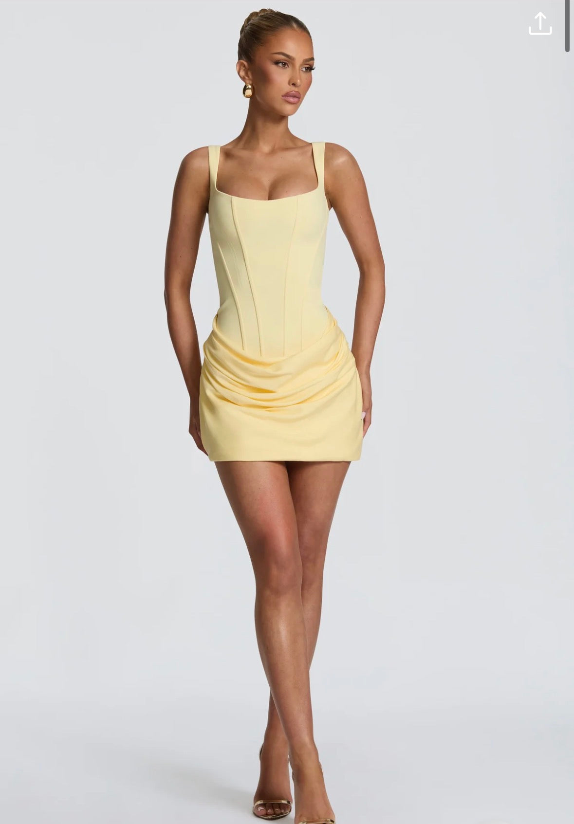 Babyboo- Cornelia Mini Dress- Lemon- Size XS