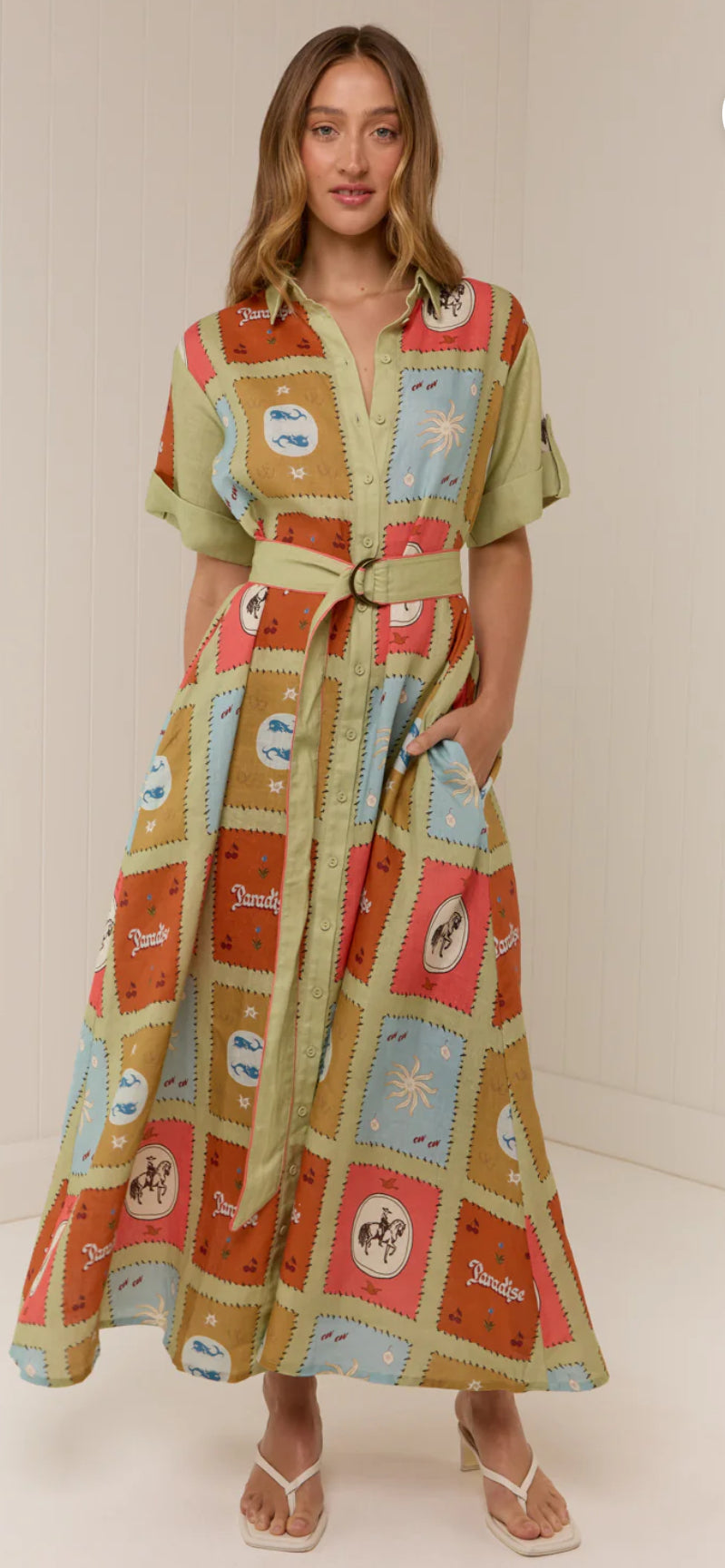 Palm Noosa  - Maya Dress- Maya Tile- Size 16