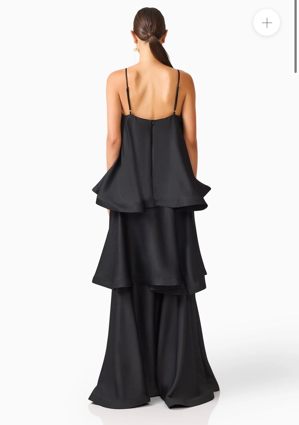 Elliatt– Tilly Tiered Maxi Dress in Black- Size XL