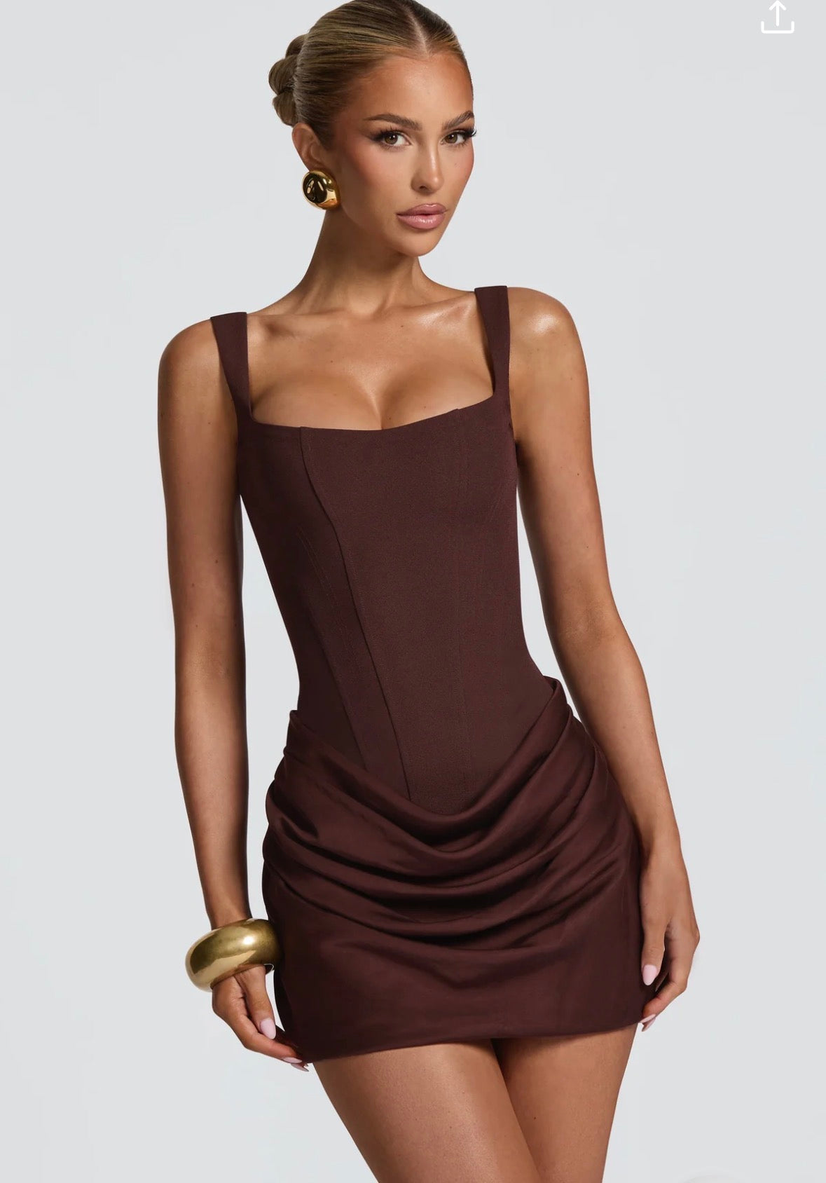 Babyboo- Cornelia Mini Dress- Plum- Size S