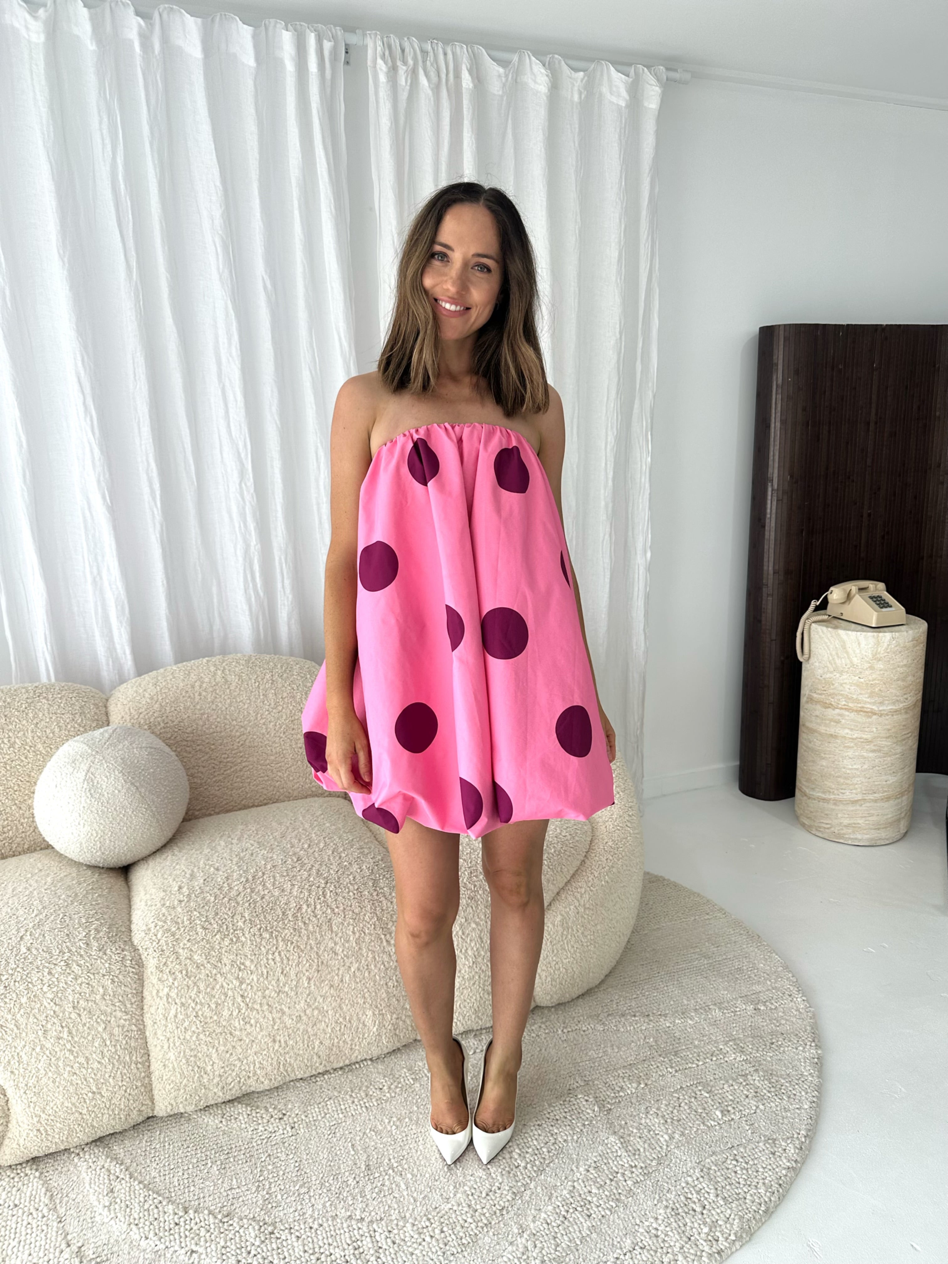 Wolf Gang- Gaia bubble Dress- Pink- Size Small & Large