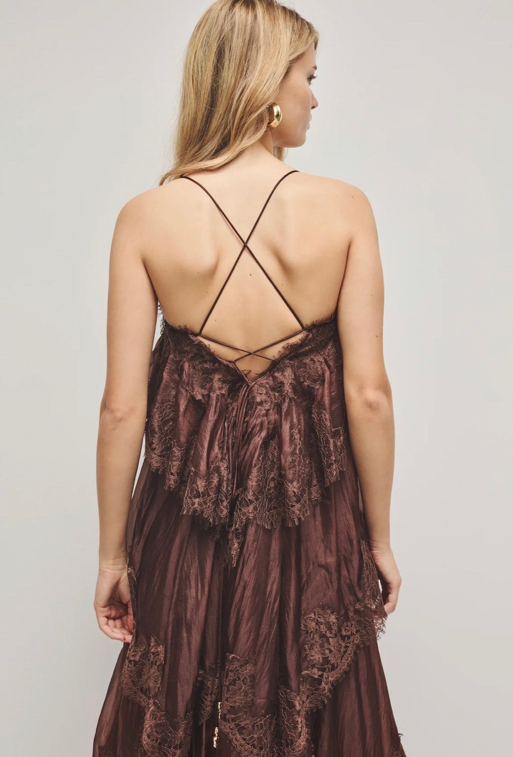 AJE- Ophelia Lace Gown- Chocolate- size 6