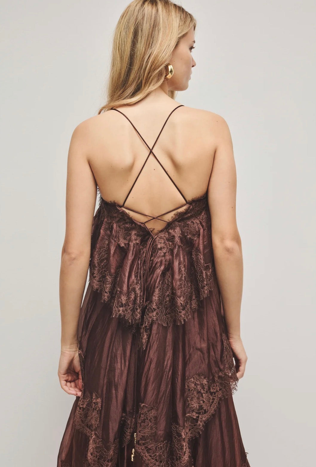 AJE- Ophelia Lace Gown- Chocolate- size 6