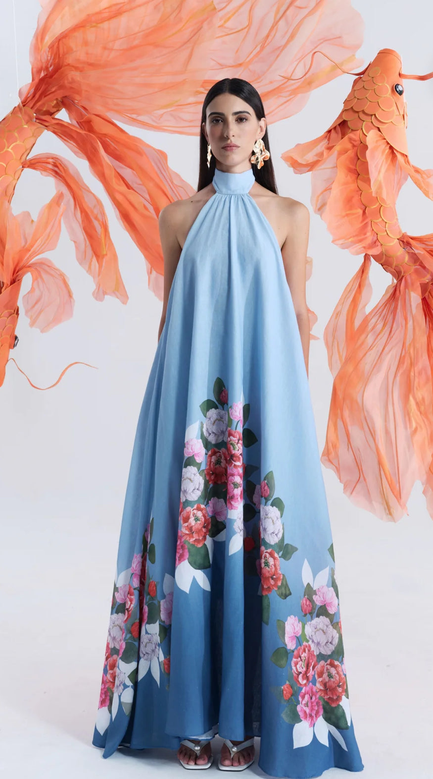 Justin Tong- Misty Glen A-Line Dress- Size 12