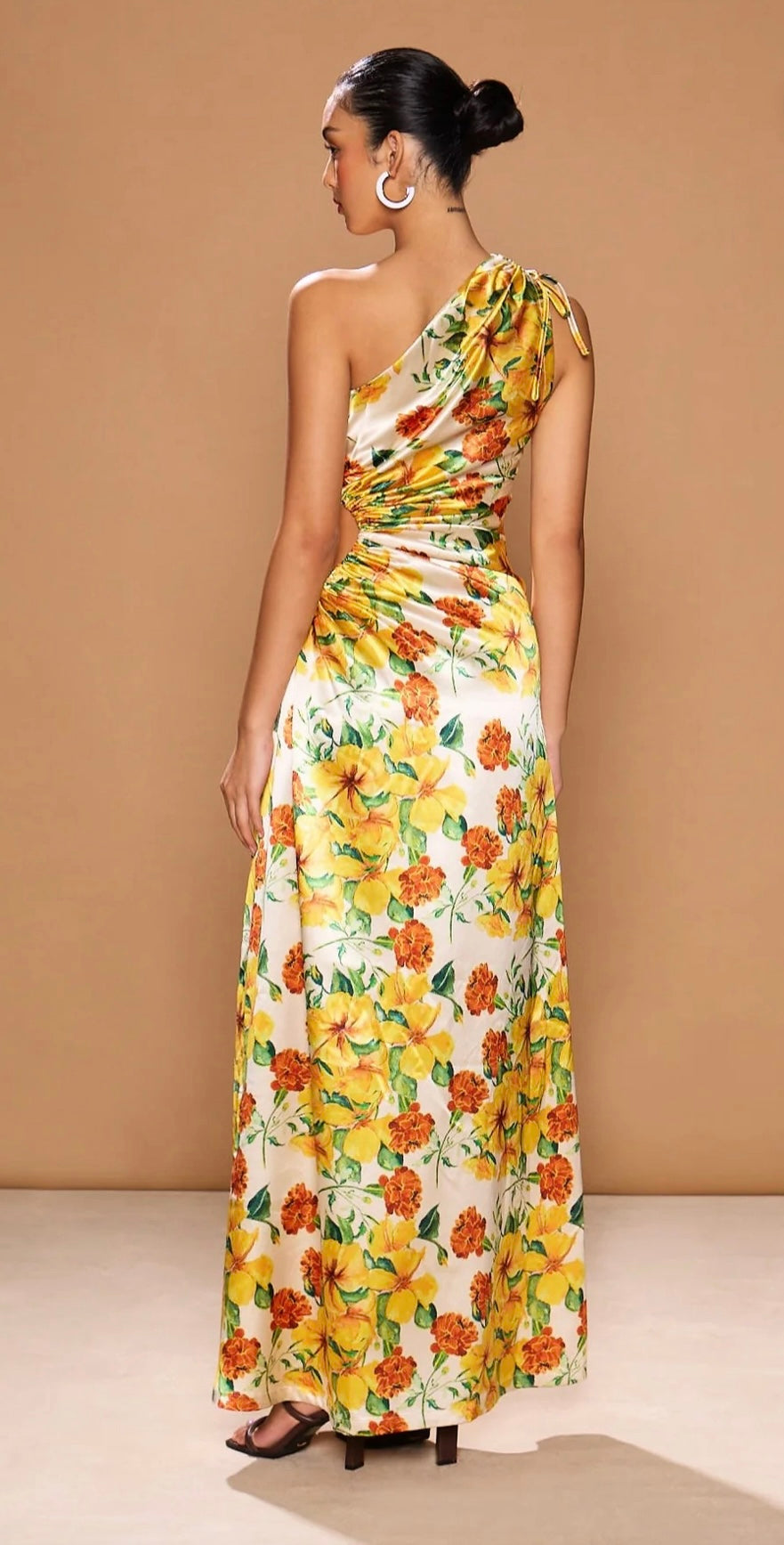 Sonya Moda- Nour Yarden Dress- Yellow/ Multi Floral- Size 6