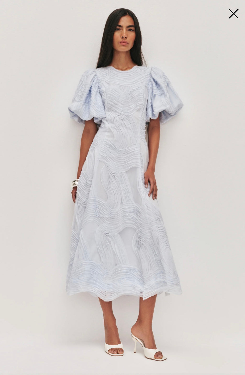 AJE – Wave Midi Dress- Pastel Blue- Size 12