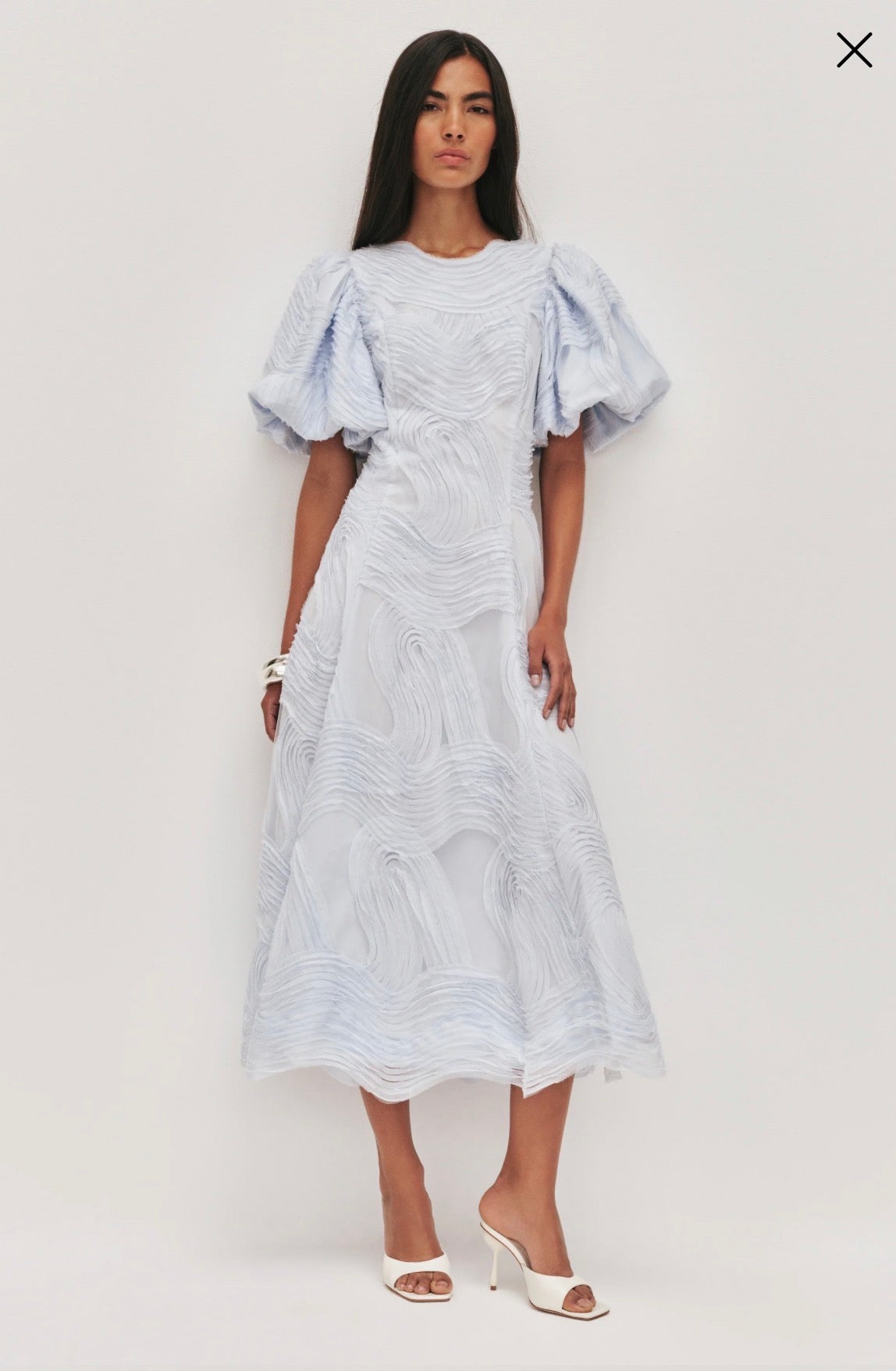 AJE – Wave Midi Dress- Pastel Blue- Size 12
