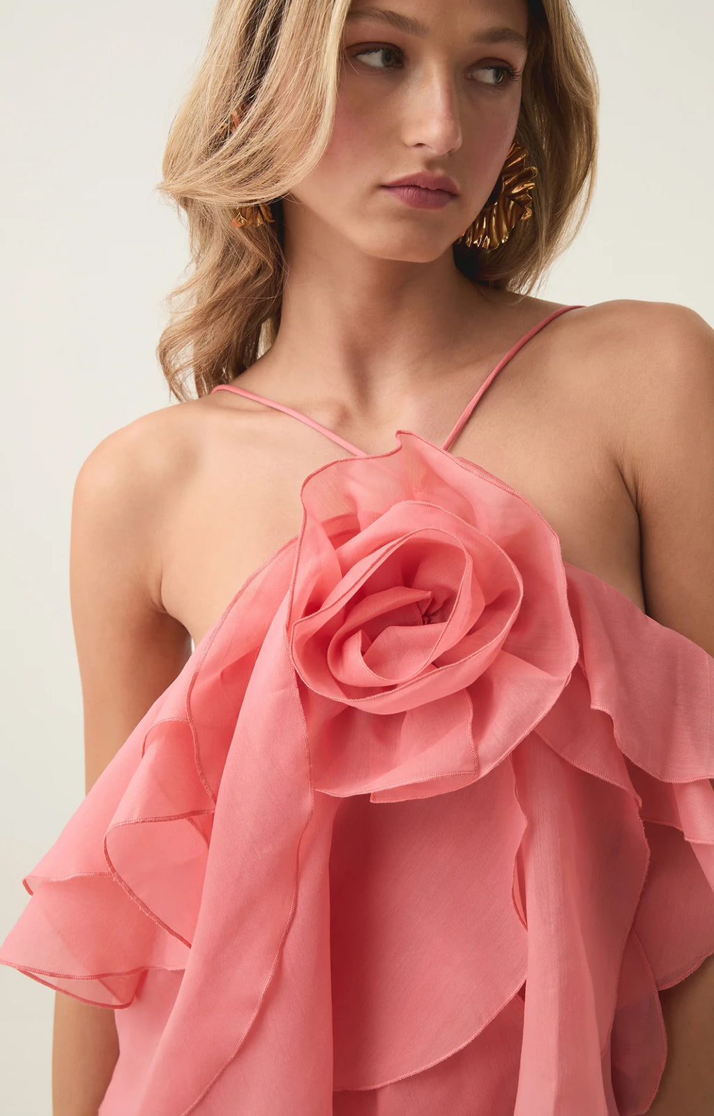 AJE- Pandorea Layered Mini Dress- Washed coral- Size 12