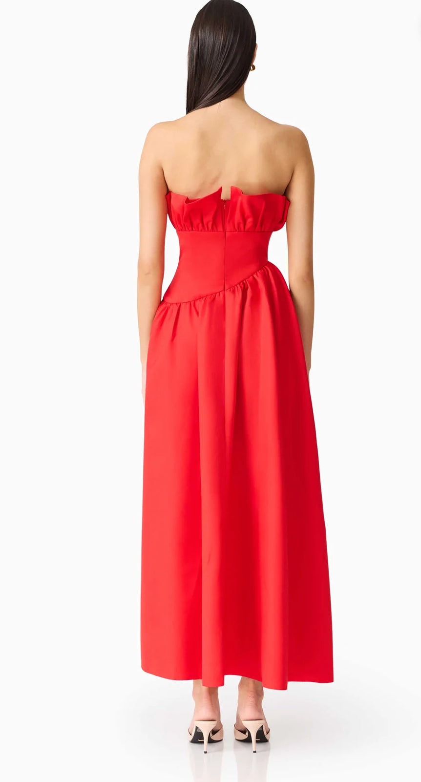 Elliatt- Laurel Sleeveless Maxi Dress- Red- Size Extra Large