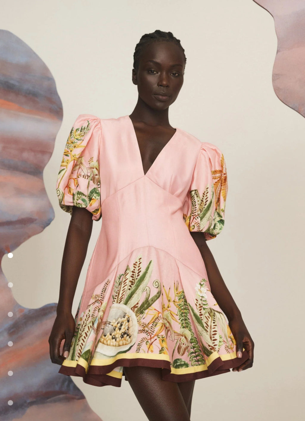 Alemais- Papaya Mini Dress- Blush- Size 10