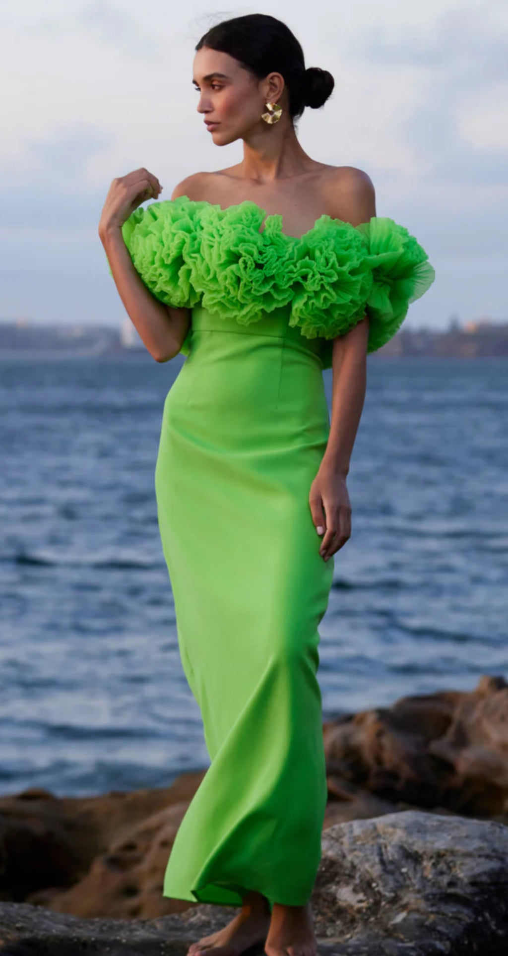 Sonya Moda- Sorrento Gown- Fluroescente Verde (Green)- Size 10