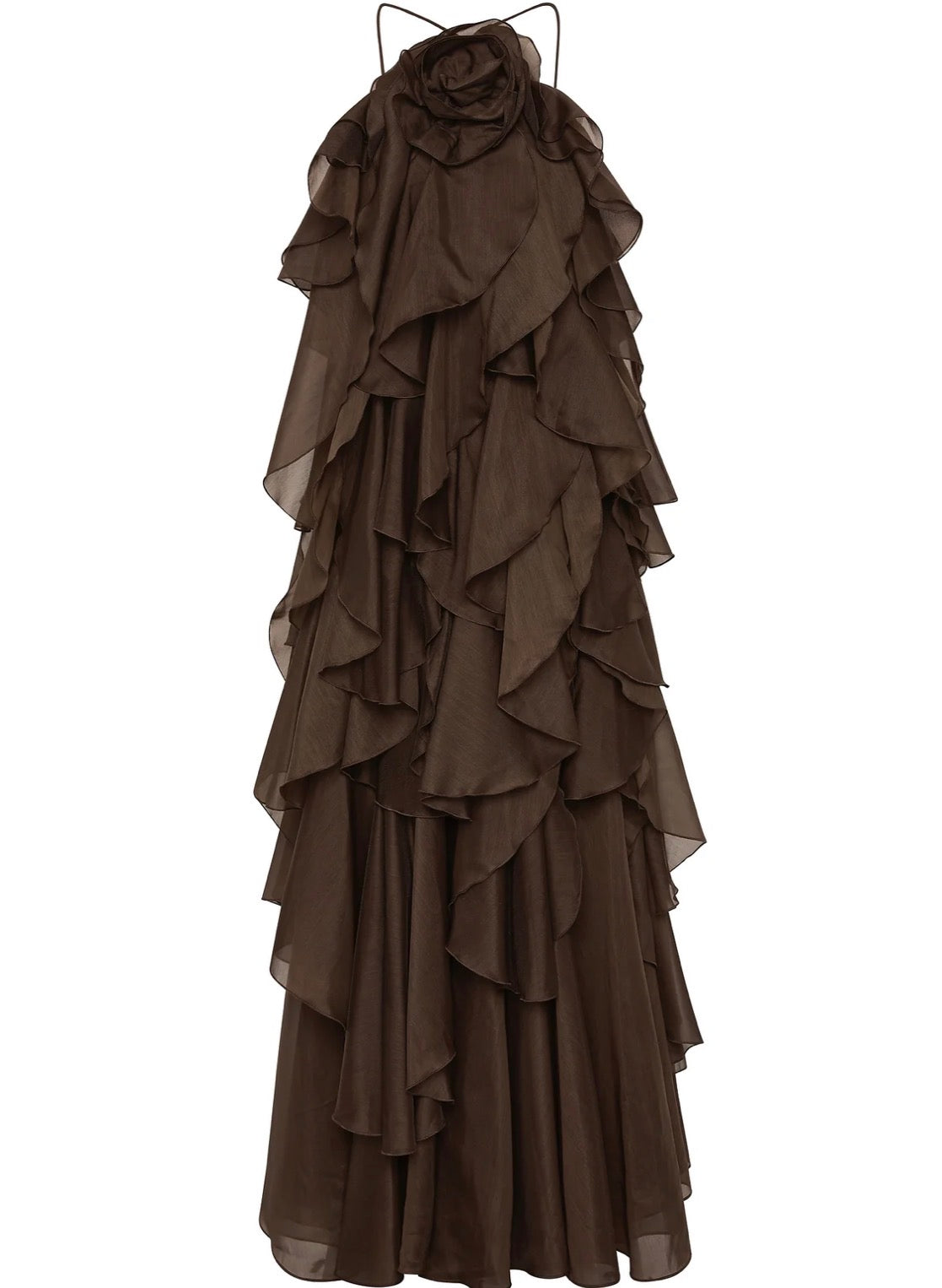 AJE- Pandorea Layered Maxi Dress- Carob- Size 8