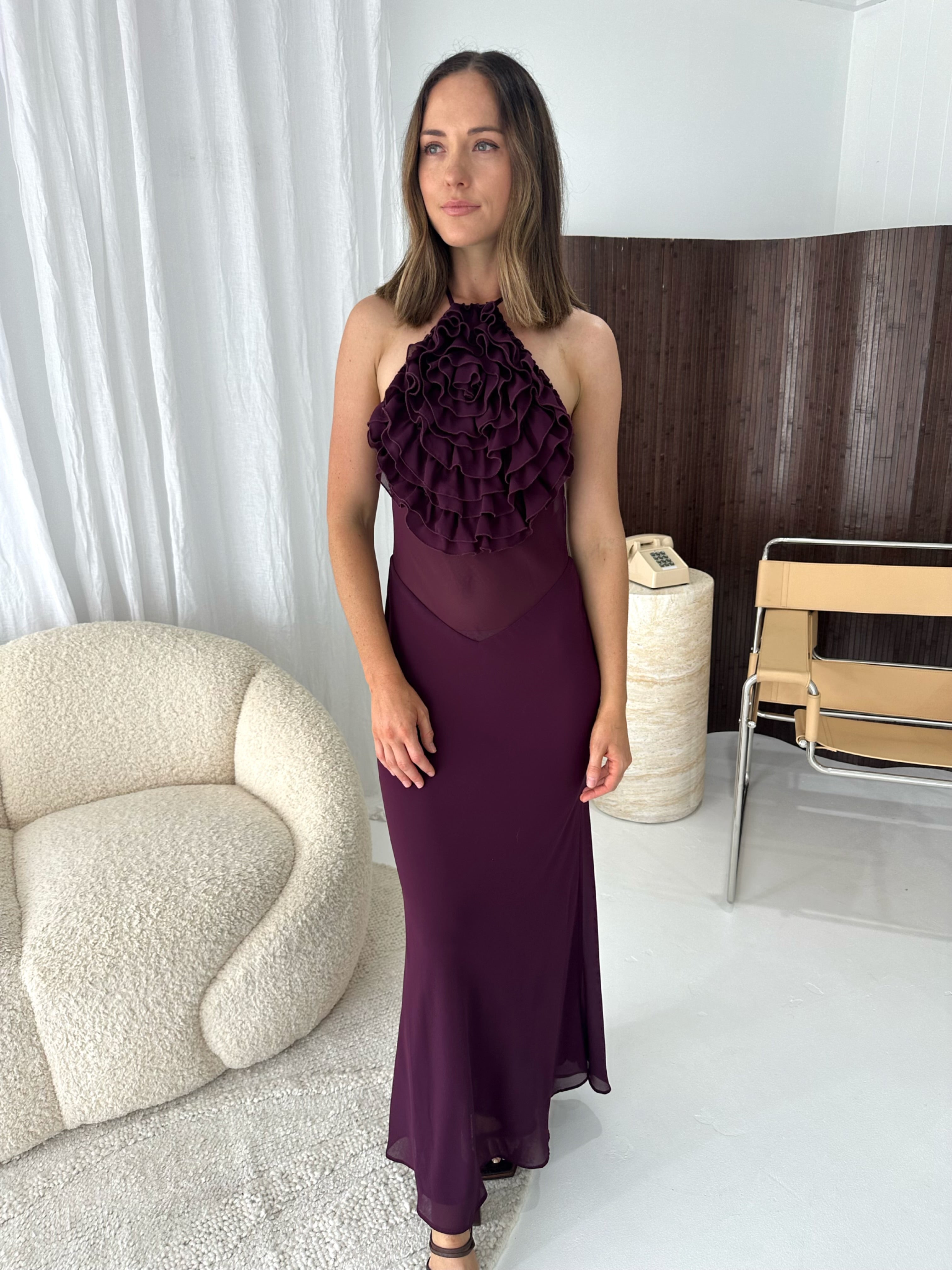 Jagger & Stone- Arabella Maxi Dress- Burgundy- Size Small