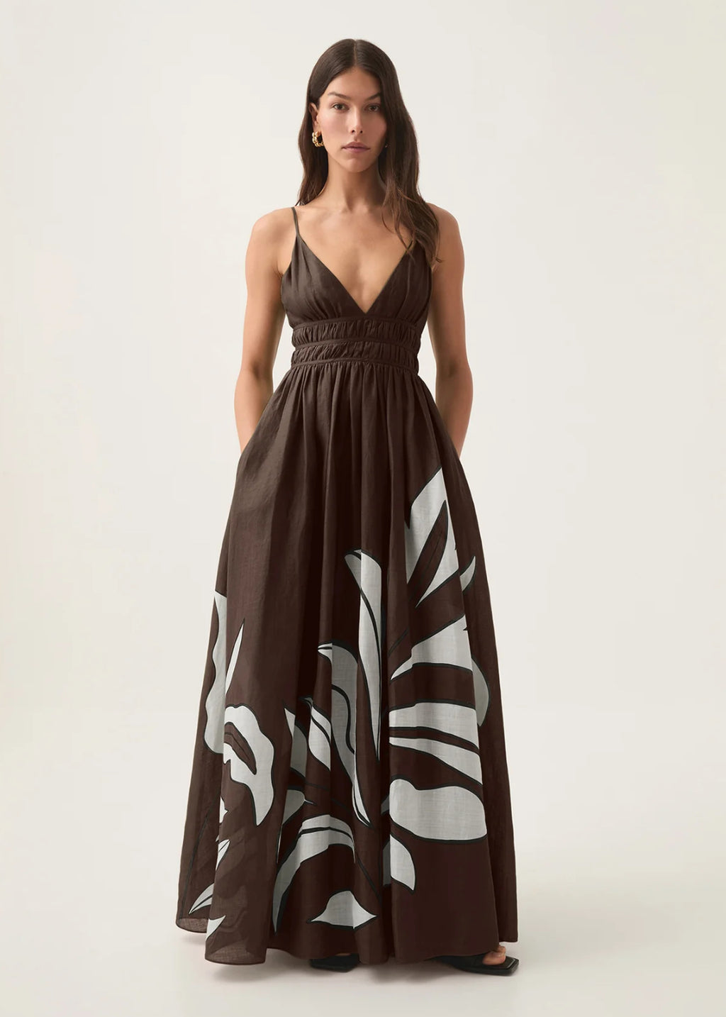 AJE - Planetary Maxi Dress- Brown- Size 12 & 16