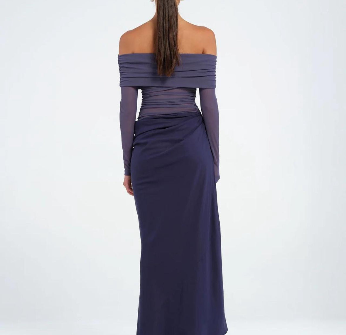 Benni- Yasmin Off The Shoulder- Navy- Size 6